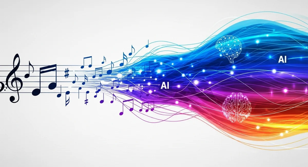 AI tạo nội dung số, một giao diện phần mềm hiển thị các thành phần thiết kế đồ họa, biểu thị ứng dụng AI trong sáng tạo video và hoạt hình