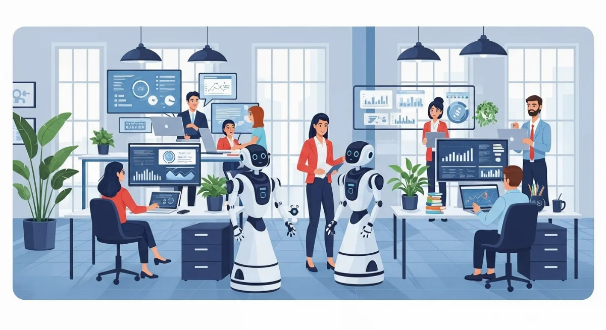 Robot tự động hóa sản xuất trong nhà máy hiện đại