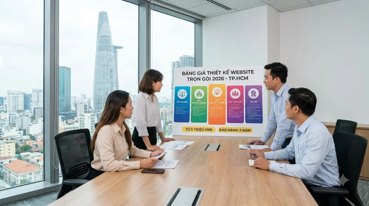 Bảng Giá Thiết Kế Website Trọn Gói 2026 Tại HCM: 5 Gói Từ 5 Triệu + Bảo Hành 3 Năm Không Phát Sinh — ảnh 1
