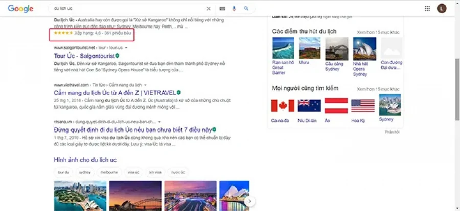 Dấu sao phần mô tả google