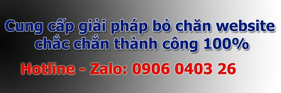 Cách bỏ chặn website